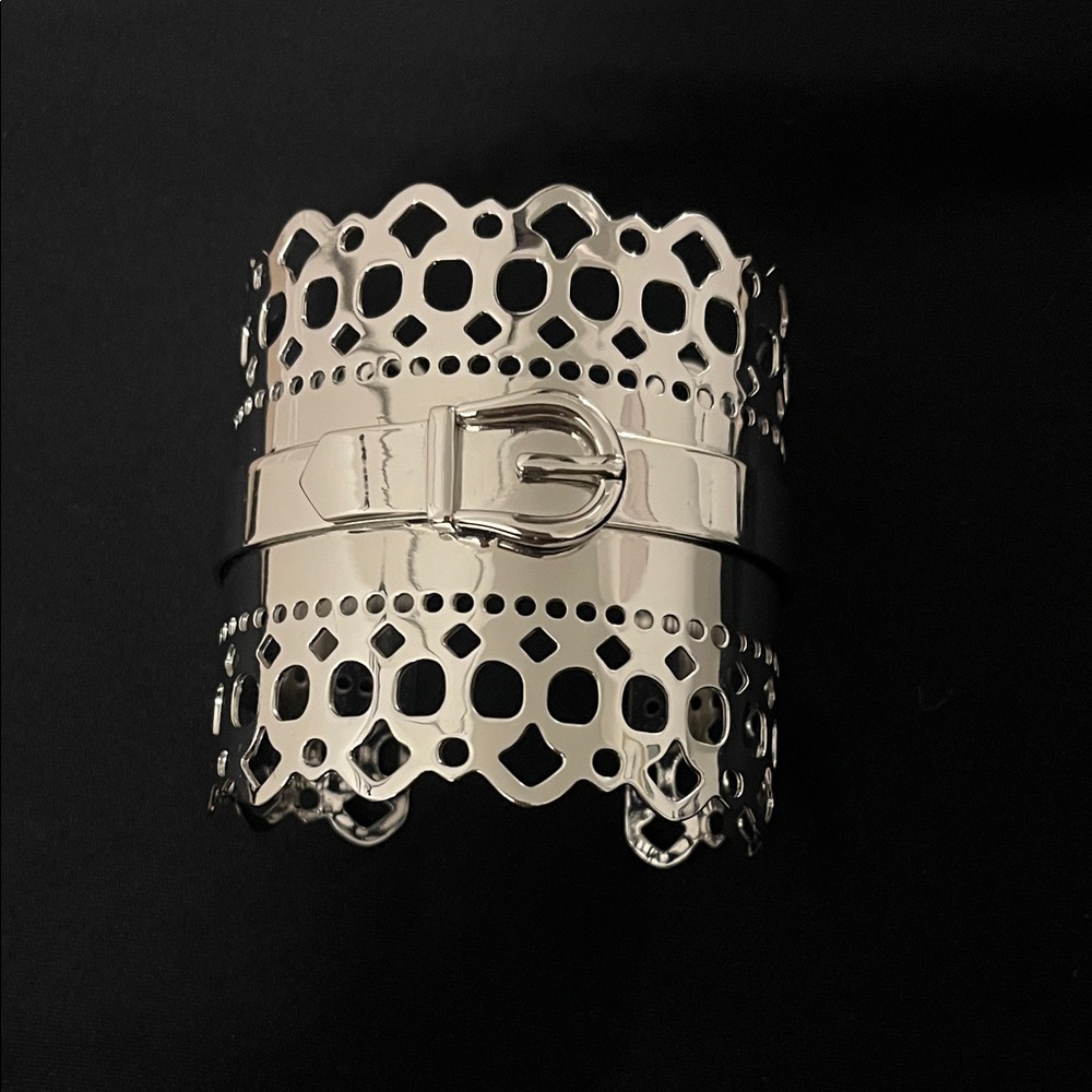BCBGMaxAzria Metallic Cutout Bracelet